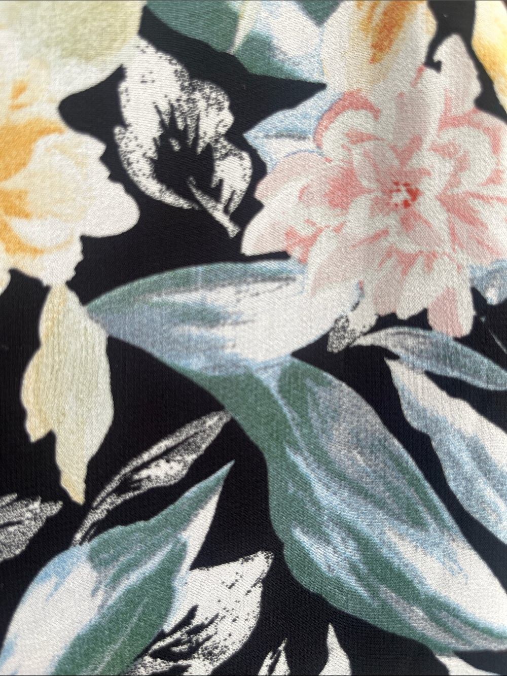 Petal & Pup Black Strapless Floral Tiered Slip Dress with Pastel Blooms - Picture 3 of 9